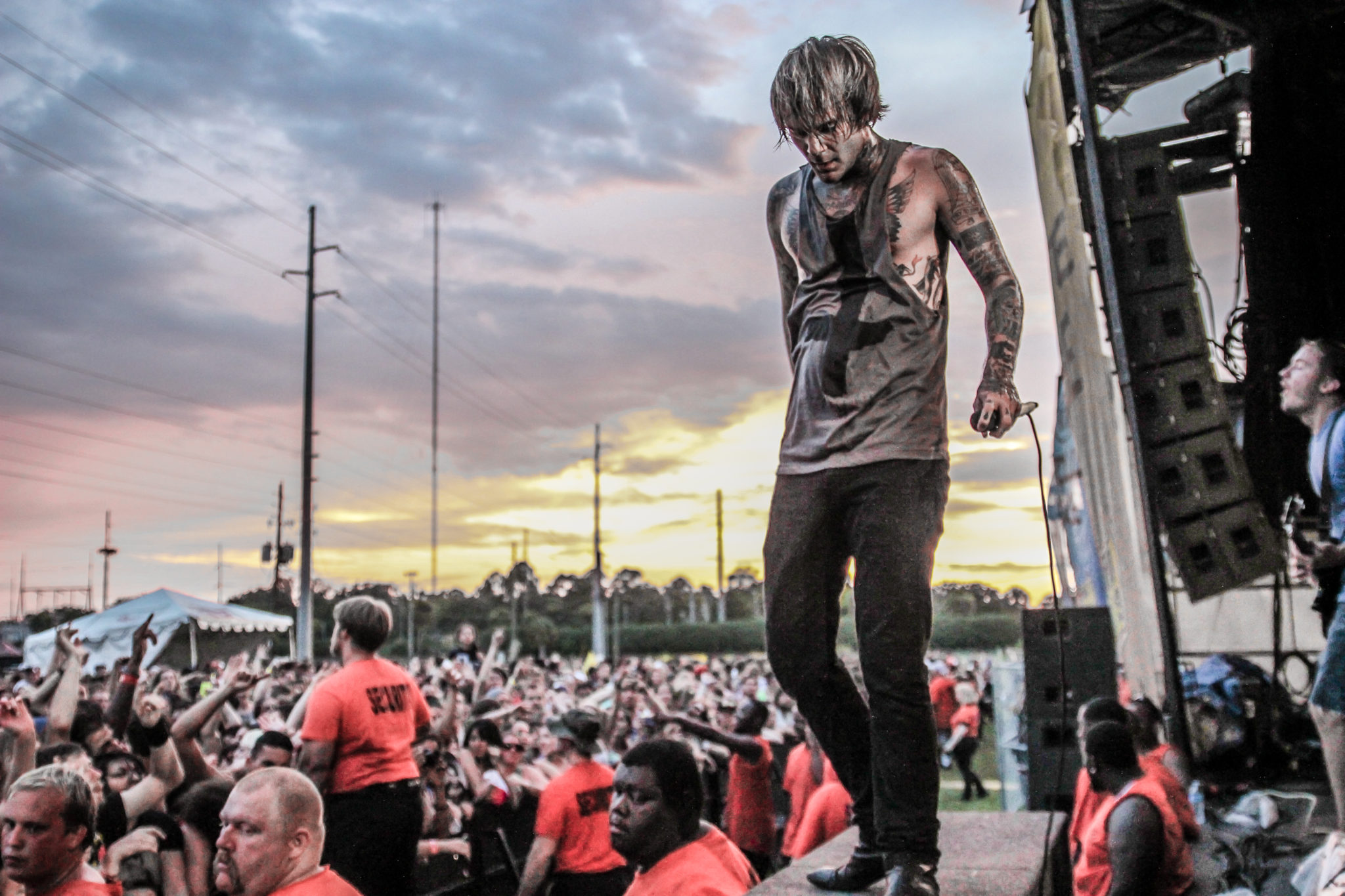 Chiodos performing live on stage